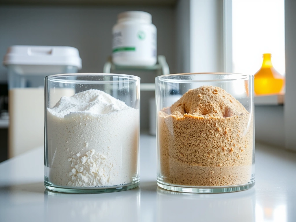 Confronto visivo proteine isolate e concentrate